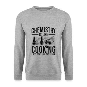Chemist Science | Chemistry Laboratory Gift Ideas - Unisex Sweatshirt - salt & pepper - Front - Alina (178cm) & Michal (187cm)