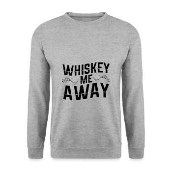 Whiskey Whisky Trinker | Alkohol Bourbon Geschenke - Unisex Pullover - Weißgrau meliert - Vorne - Alina (178cm) & Michal (187cm)