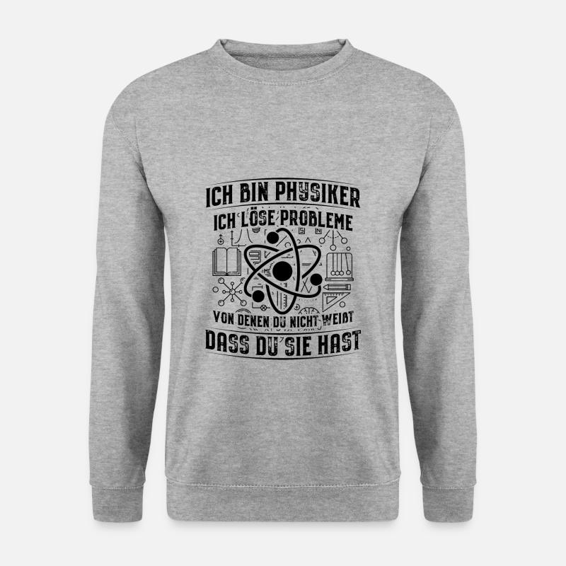 Physiker Wissenschaft | Physik Physikerin Geschenk - Unisex Pullover - Weißgrau meliert