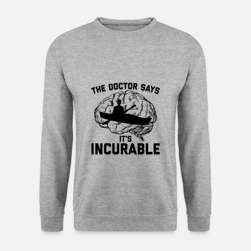 Énonciations de kayak | Cadeaux de rameur de canoë - Sweat-shirt Unisexe - gris chiné