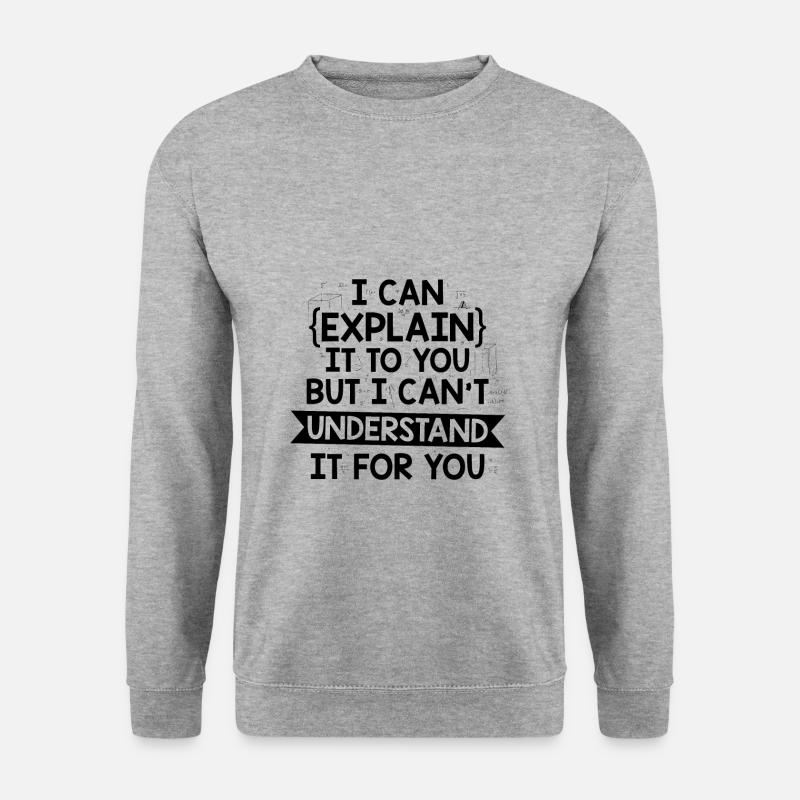 Mathematik Wissenschaft | Mathematiker Geschenke - Unisex Pullover - Weißgrau meliert
