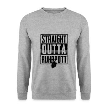 Ruhrpott | NRW Nordrhein Westfalen Pott Geschenke - Unisex Pullover - Weißgrau meliert - Vorne - Alina (178cm) & Michal (187cm)