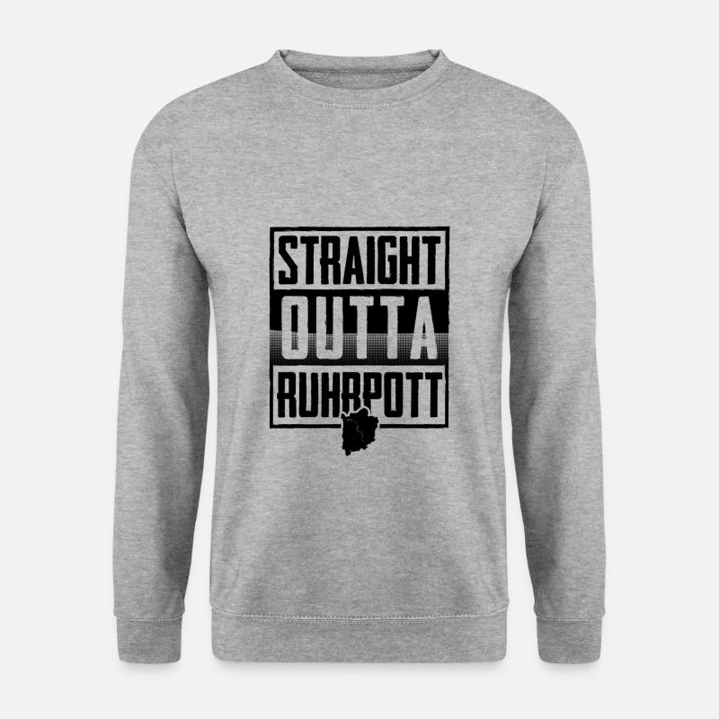 Ruhrpott | NRW Nordrhein Westfalen Pott Geschenke - Unisex Pullover - Weißgrau meliert