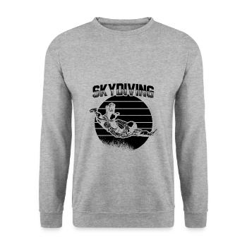 Skydive | Indoor skydiving skydiver sport gift - Unisex Sweatshirt - salt & pepper - Front - Alina (178cm) & Michal (187cm)