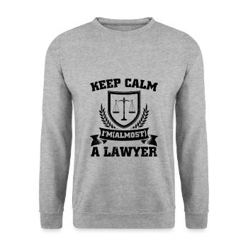 Profession d'avocat | Avocats Juristes Jura BGB Cadeaux - Sweat-shirt Unisexe - gris chiné - Devant - Alina (178cm) & Michal (187cm)
