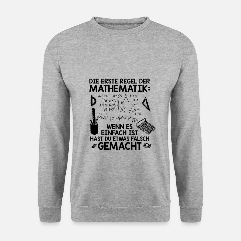 Mathematiker | Lehrer Mathe Mathematik Geschenke - Unisex Pullover - Weißgrau meliert