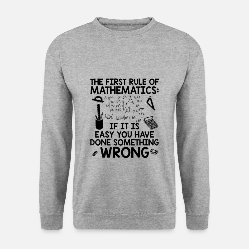 Mathematiker Studium | Mathe Mathematik Geschenke - Unisex Pullover - Weißgrau meliert