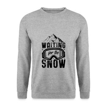 Après-Ski | Ski Snowboard Skifahrer Skier Geschenk - Unisex Pullover - Weißgrau meliert - Vorne - Alina (178cm) & Michal (187cm)