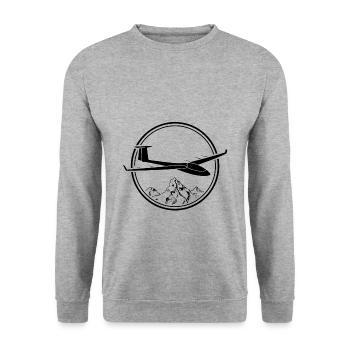 Gliding pilot | Gliding Hobby Gift Ideas - Unisex Sweatshirt - salt & pepper - Front - Alina (178cm) & Michal (187cm)