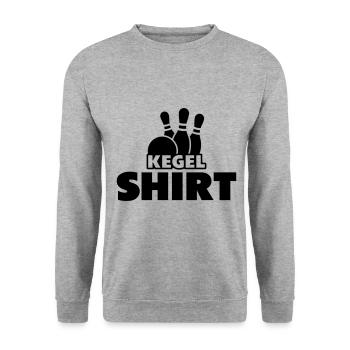 Kegeshirt - Unisex Pullover - Weißgrau meliert - Vorne - Alina (178cm) & Michal (187cm)