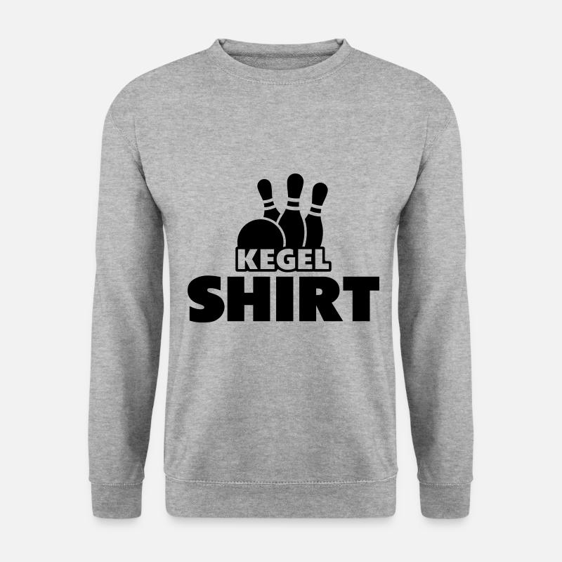 Kegeshirt - Unisex Pullover - Weißgrau meliert