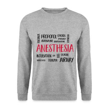 anesthesiacluster - Unisex Sweatshirt - salt & pepper - Front - Alina (178cm) & Michal (187cm)