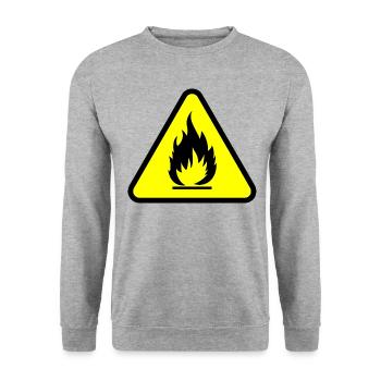 FIRE SHIRT - Unisex Sweatshirt - salt & pepper - Front - Alina (178cm) & Michal (187cm)