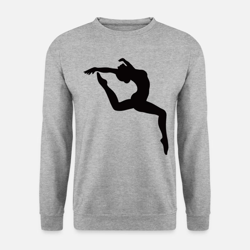 Turnen, Turnen, Turnen - Unisex Pullover - Weißgrau meliert