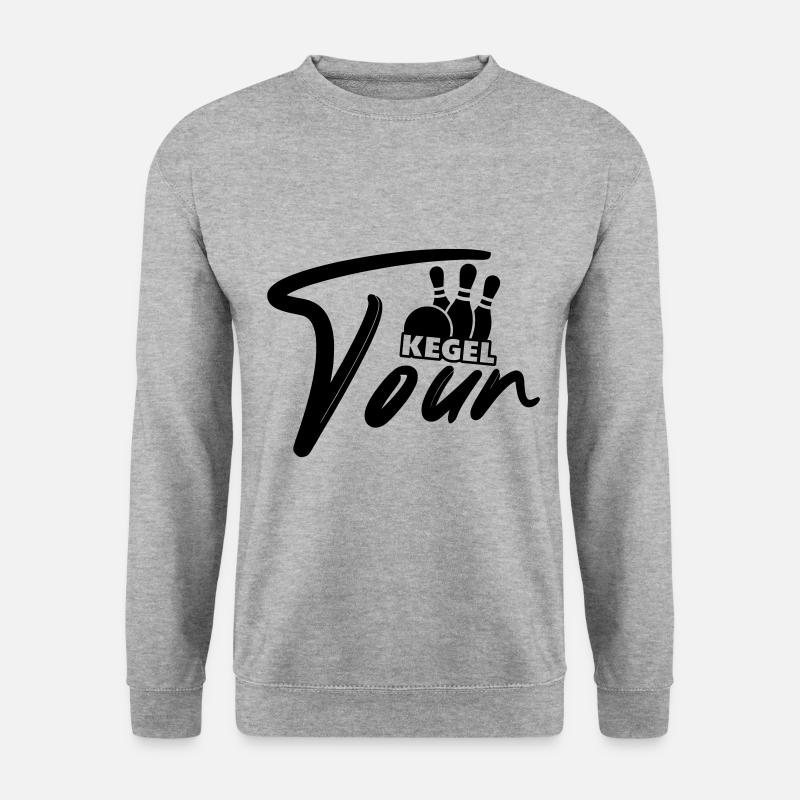 Kegeltour - Unisex Pullover - Weißgrau meliert