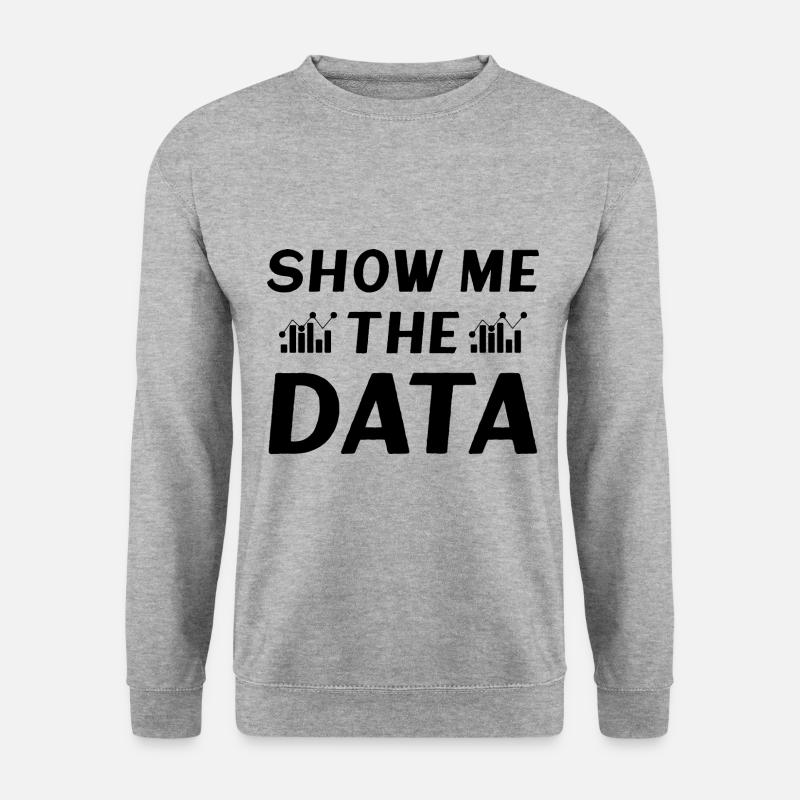 Show me the Data - Unisex Pullover - Weißgrau meliert
