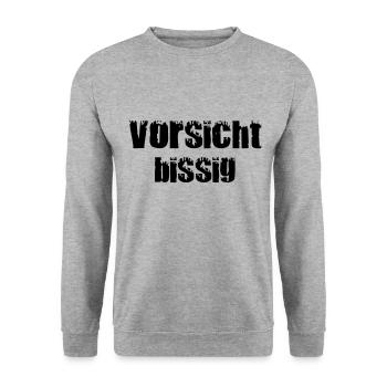 Beware of Snappy Black - Unisex Sweatshirt - salt & pepper - Front - Alina (178cm) & Michal (187cm)