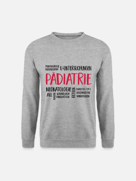 pädiatriewolke - Unisex Pullover - Weißgrau meliert