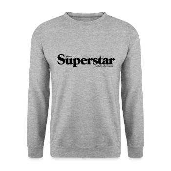 superstar (full black) - Unisex Sweatshirt - salt & pepper - Front - Alina (178cm) & Michal (187cm)