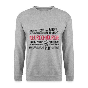 neurosurgery cloud - Unisex Sweatshirt - salt & pepper - Front - Alina (178cm) & Michal (187cm)
