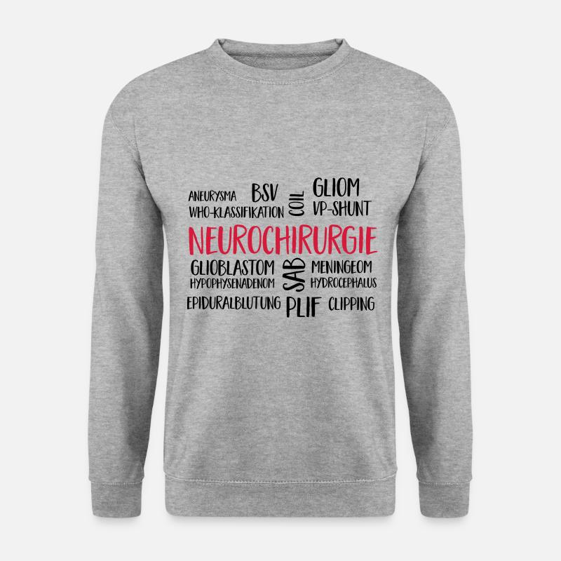 neurochirurgiecloud - Unisex Pullover - Weißgrau meliert