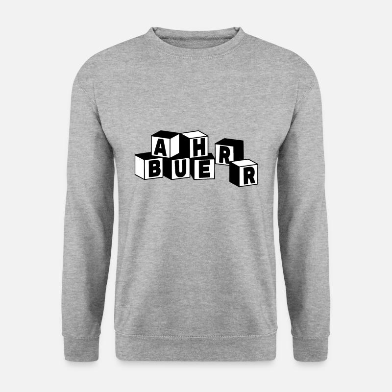 Bauherr Shirt Bauherren Geschenkidee - Unisex Pullover - Weißgrau meliert