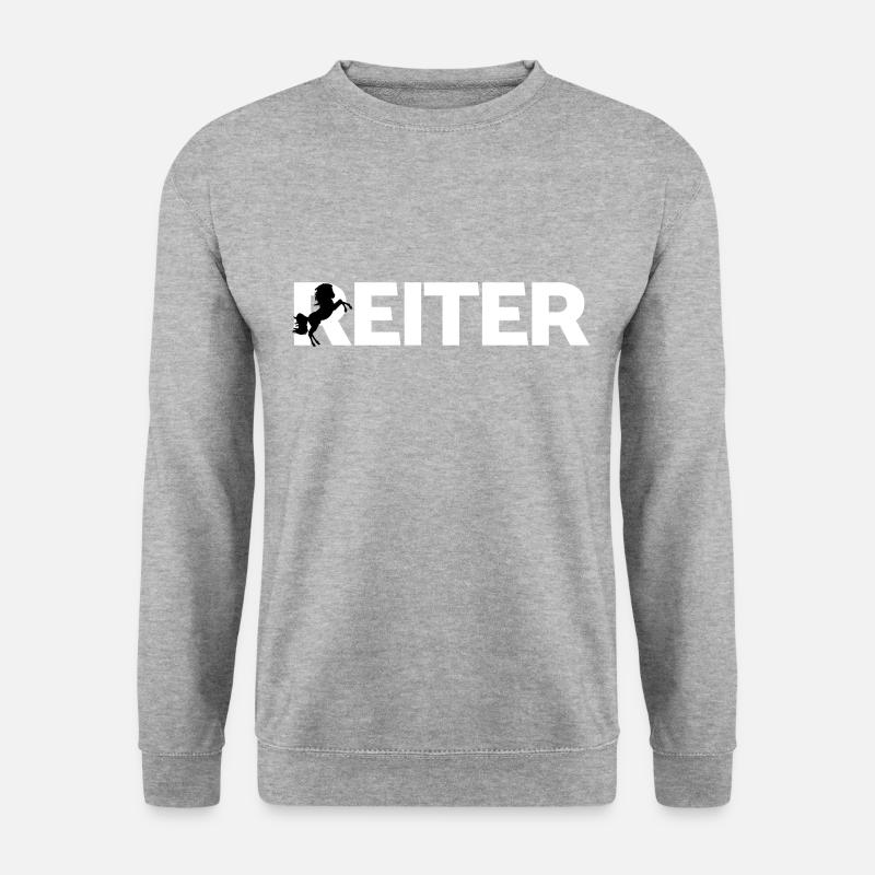 Reiter - Unisex Pullover - Weißgrau meliert