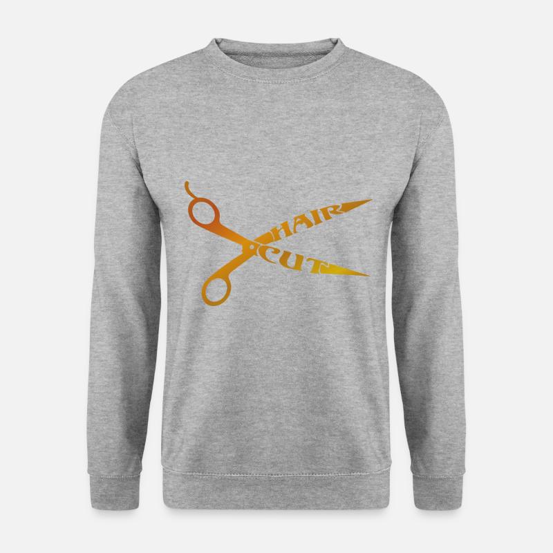 Haarschnitt - Unisex Pullover - Weißgrau meliert