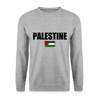 Palestine Palestine - Sweat-shirt Unisexe - gris chiné - Devant - Alina (178cm) & Michal (187cm)