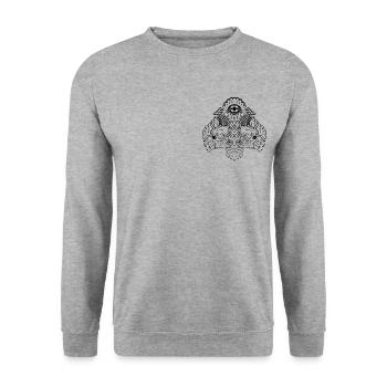 Parallel Human Thought - Unisex Sweatshirt - salt & pepper - Front - Alina (178cm) & Michal (187cm)
