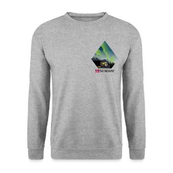 CAMPERING ACROSS NORWAY - Unisex Sweatshirt - salt & pepper - Front - Alina (178cm) & Michal (187cm)