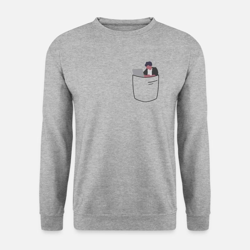 Programmierer in der Brusttasche - Unisex Pullover - Weißgrau meliert
