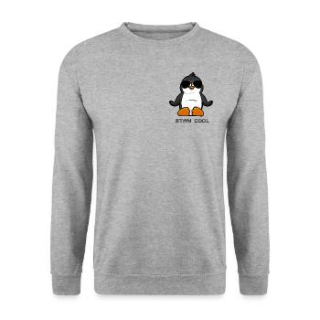 RESTEZ COOL 4 - Sweat-shirt Unisexe - gris chiné - Devant - Alina (178cm) & Michal (187cm)