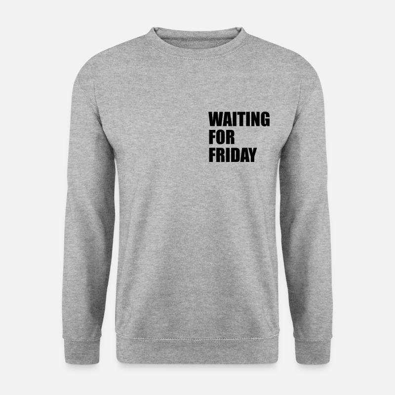 Waiting for Friday - Unisex Pullover - Weißgrau meliert
