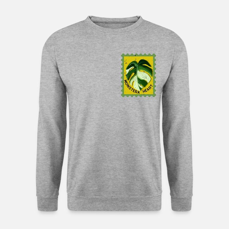 Bunte Monster - Unisex Pullover - Weißgrau meliert