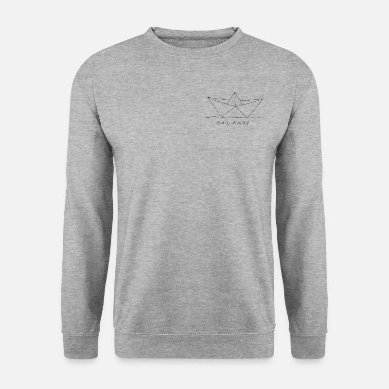 Papierschiff - Unisex Pullover - Weißgrau meliert