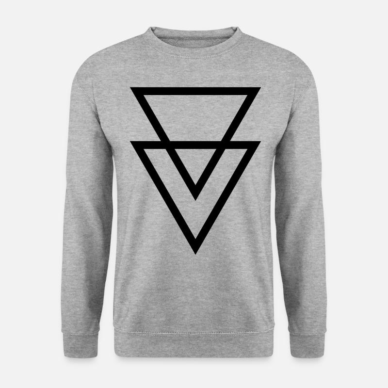 Triangles Symbols Vector - Unisex Sweatshirt - salt & pepper