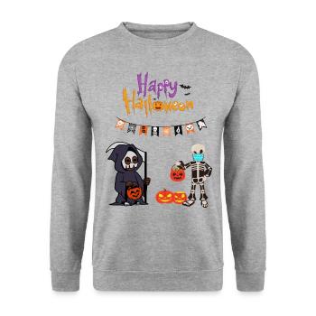 Halloween costume great gift idea - Unisex Sweatshirt - salt & pepper - Front - Alina (178cm) & Michal (187cm)