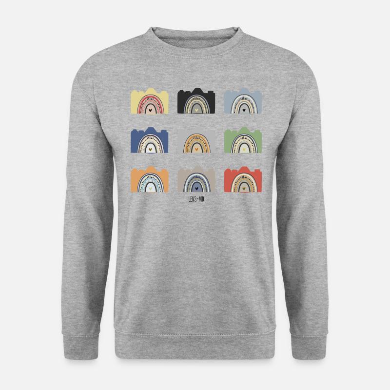 9 CAMS - Unisex Pullover - Weißgrau meliert