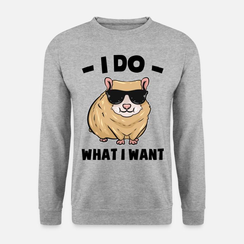 Hamster - Unisex Pullover - Weißgrau meliert