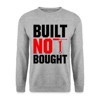 Built Not Bought Car Mechanic Automobile Repair Ca - Unisex Sweatshirt - salt & pepper - Front - Alina (178cm) & Michal (187cm)