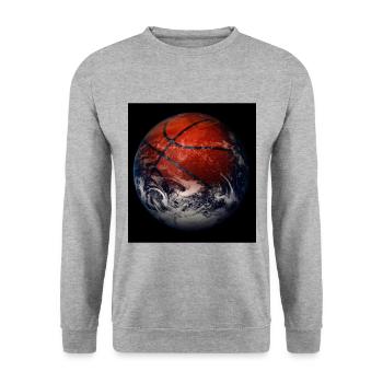 Le monde du basketball en une seule image 🏀🌍 - Sweat-shirt Unisexe - gris chiné - Devant - Alina (178cm) & Michal (187cm)
