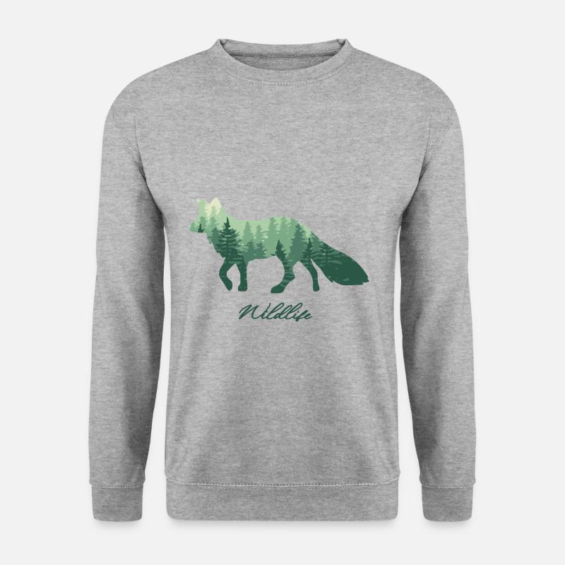 Fox forest Wildlife fox - Unisex Sweatshirt - salt & pepper