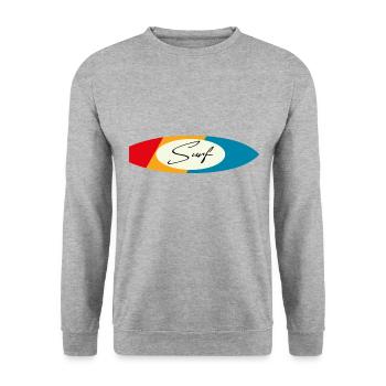 Surf - Unisex Pullover - Weißgrau meliert - Vorne - Alina (178cm) & Michal (187cm)