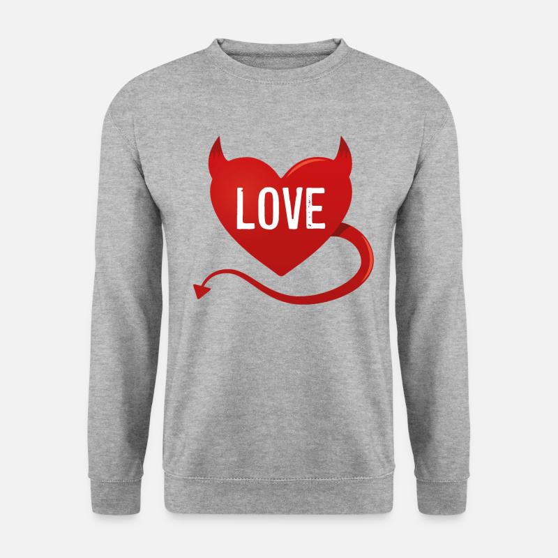 Devil Heart Love - Unisex Sweatshirt - salt & pepper