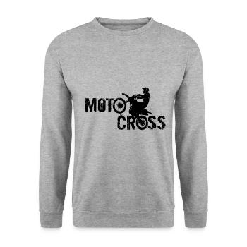 Motocross - Unisex Sweatshirt - salt & pepper - Front - Alina (178cm) & Michal (187cm)