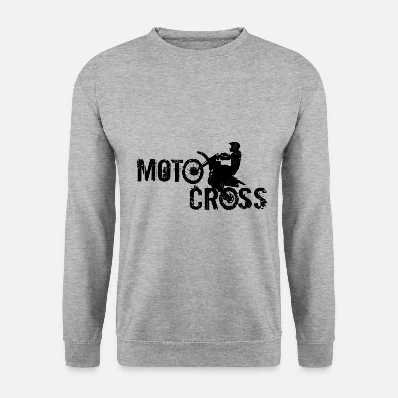 Motocross - Unisex Pullover - Weißgrau meliert