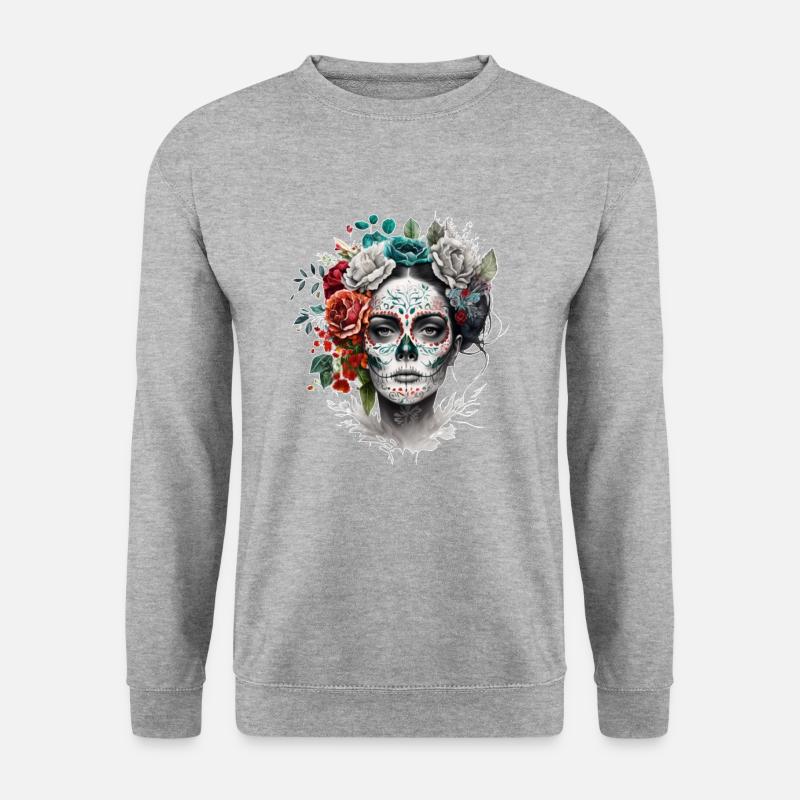 Mexikanische Malerin Kunst - Unisex Pullover - Weißgrau meliert