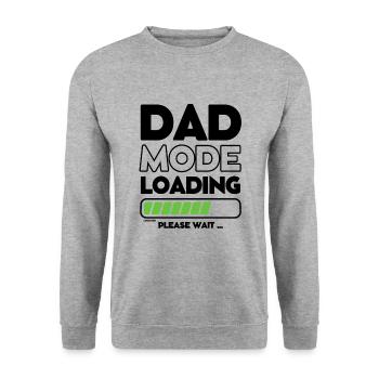 Vatertag - Loading Soon Dad - Unisex Pullover - Weißgrau meliert - Vorne - Alina (178cm) & Michal (187cm)