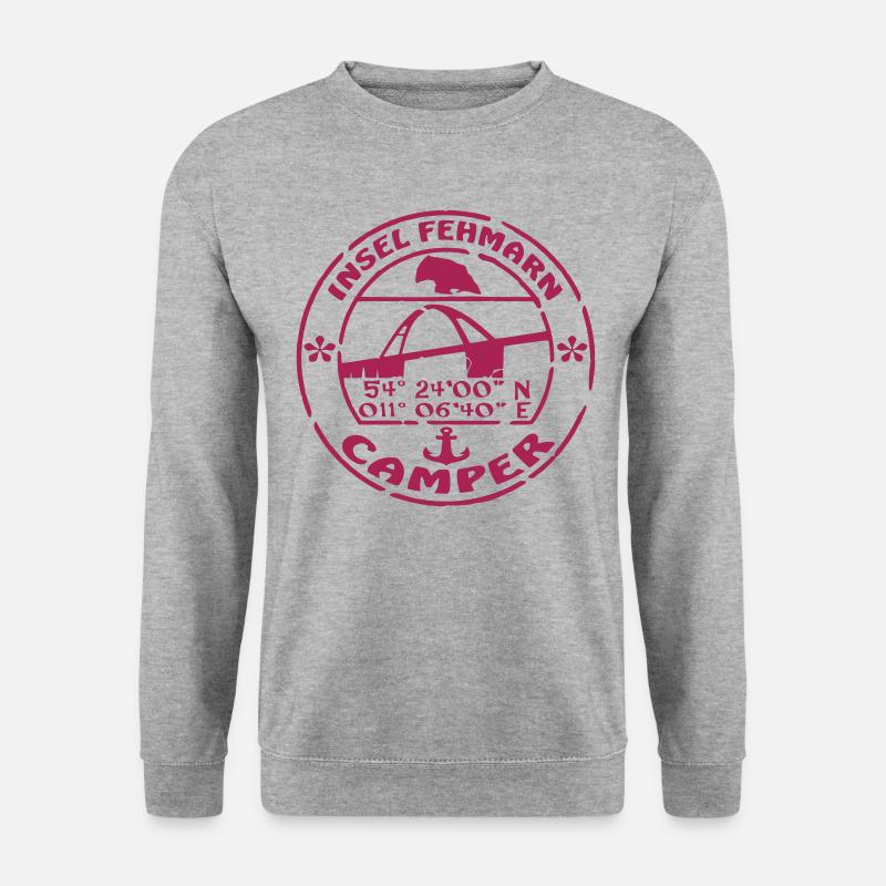 Fehmarn Camper - Unisex Pullover - Weißgrau meliert